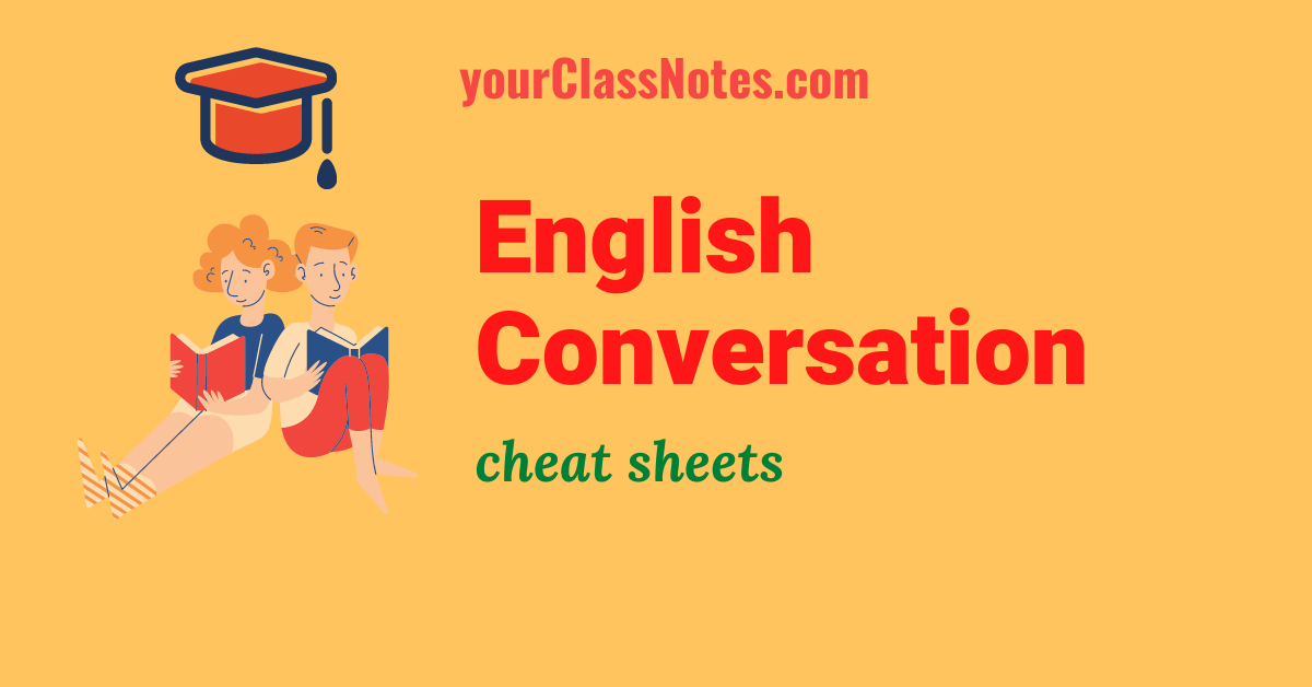 english conversation cheat sheet